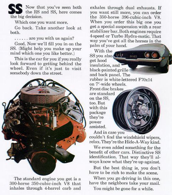 1970 Chev Camaro Brochure Page 4